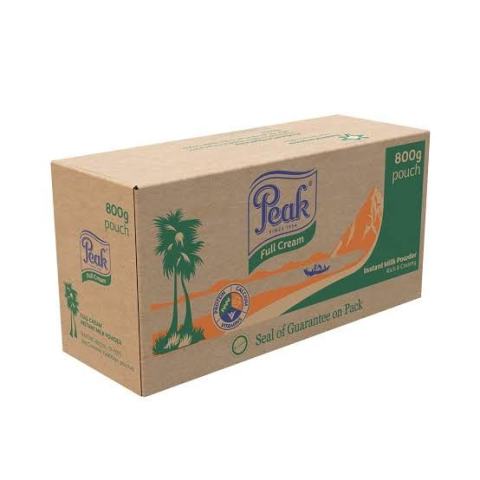 Peak Milk (Refill) Full Cream Carton 800g x 6 - Peak - Standard