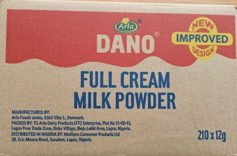 Dano (Full Cream) Milk Carton 12g x 210 - Dano - Standard